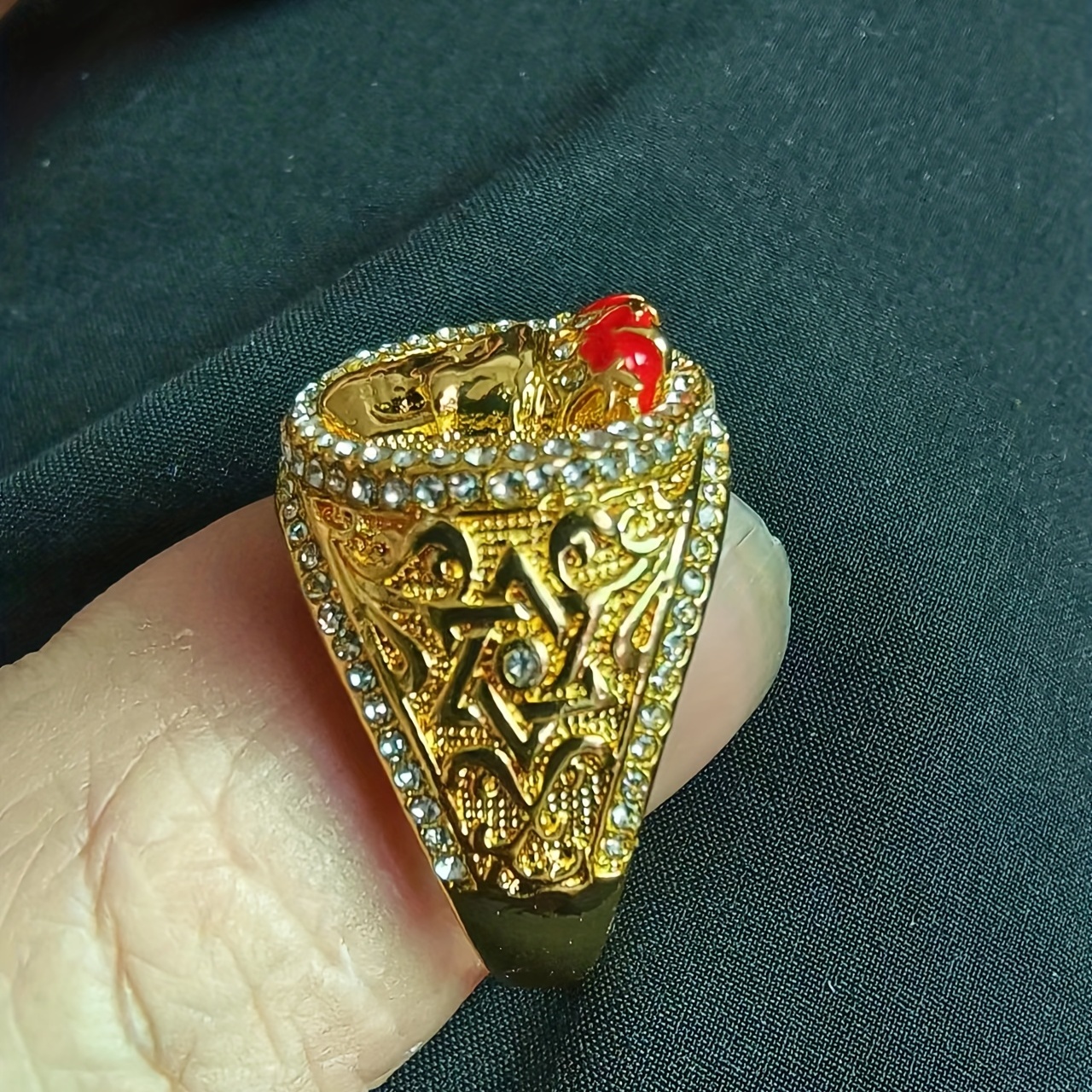 Men's Cross Skull Ring Gothic Biker Punk Cool Jewelry Stainless Steel